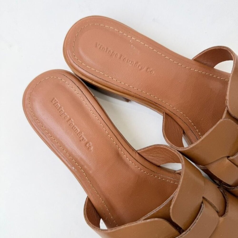 Vintage Foundry Co. Lacy Flat Sandal – Brown Size 7 - Picture 3 of 5